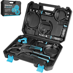 DURATECH 8-Piece Oil Filter Swivel Wrench <b>Set</b> Wrenches Adjustable <b>Pliers</b> Universal 3-Jaw Removal Tool - Product Image 1