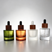 Emballage de soins de la peau de luxe, couleur personnalisée, 15 ml, 30 ml, 50 ml, flacon compte-gouttes en bois pour huile pour les yeux et les cheveux avec pipette