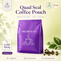 Sacs d'emballage pour café personnalisés par le fabricant, résistants aux odeurs, de qualité alimentaire, PET/AL/PE, 9 couleurs, sacs à café à fond plat