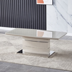 2025 New arrivals thiết kế mới sang trọng Hiện Đại Đồ nội thất nhà có độ bóng cao Tempered Glass MDF vuông Bàn cà phê - Product Image 1