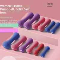 Haltères miniatures en fonte revêtus de plastique en forme d'os pour femmes et enfants, pour l'exercice physique à domicile et le remodelage corporel