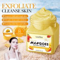 Gommage corporel OEM SADOER au sucre naturel blanchissant, crème exfoliante pour le visage et le corps, soin de la peau aux herbes, gommage corporel aux sels de fruits et d'océan