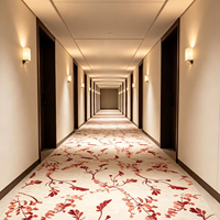 Moquette murale en polyester antidérapante et ignifuge pour couloirs d'hôtels, échantillon gratuit, coopération en gros pour hôtels sur le long terme