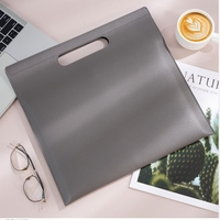 Porte-documents en cuir PU, grande capacité, imperméable, classeur professionnel, porte-fichiers, rangement de papier de bureau