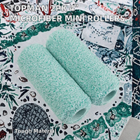 TOPMAN Lot de 2 Rouleaux de Rechange Jumbo Mini Parrot en Microfibre de 4 Pouces x 3/8 Pouces à Démontage Rapide avec Noyau en Acier Inoxydable Haute Performance