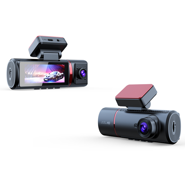 Hot 4k IPS Dash Cam Front and Rear 1 Lens Cabin Camera 3.2 Inches Screen Black Box with Built-In WiFi GPS Video Recorder