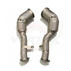 Tuyaux de descente turbo Vortex Heat Shield pour Porsche Macan S GTS 2.9T 3.0T V6 2019-2024 en acier inoxydable SS304 – Kits de performance et de tuning - Product Image 2