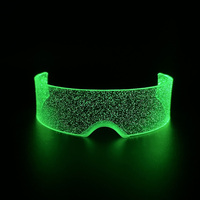 Lunettes Gypsophila LED Lumineuses en Acrylique Durable, Style Punk, pour Festivals de Musique, Soirées et Événements Dansants