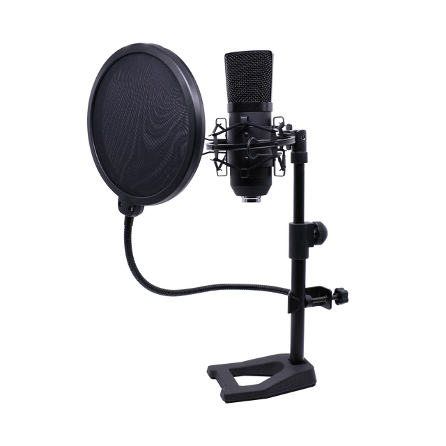 Accuracy Pro Audio EM-700 Hot Sale New Design Podcast Mic Plug & Play USB Condenser Microphone Stand Studio Set for Recording