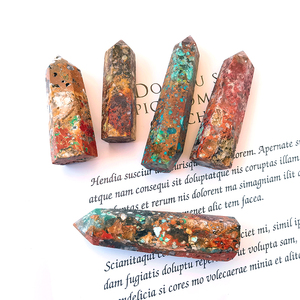 Avigers — tour d'opale colorée pour fengshui, baguette d'océan naturelle, Point de guérison, vente en gros - Product Image 2