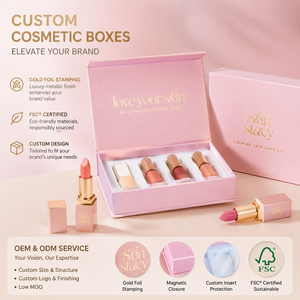 Manufacture Bespoke Premium Custom 3 Days Sample Fsc Certified Makeup Set Packaging <b>Box</b> Pink Folding Magnetic Cosmetic <b>Box</b> - Product Image 3