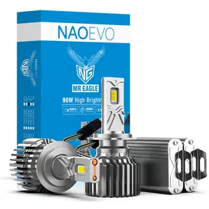 NAO-faro Led Para coche, lámpara antiniebla de conducción automática Canbus H11 H13, 9005 lúmenes, H1 H3, H4