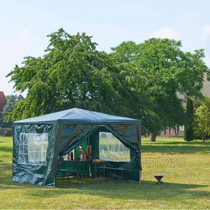 Outdoor 3x3m White PE <b>Tent</b> With Surrounding Fabric Waterproof For Beach Camping Wedding Party Use - Product Image 3