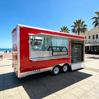 Promotion : Remorque de Restauration Mobile pour Boissons, Crèmes Glacées et Aliments, avec Rôtissoire à Poulet, à Vendre