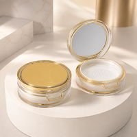 Boîtier compact rond vide personnalisé pour coussin d'air, emballage cosmétique avec miroir, conteneur de poudre BB CC pour marques de maquillage