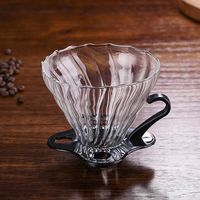 Ensemble de cafetière à filtre en verre borosilicate au design vintage avec filtre métallique transparent pour usage professionnel