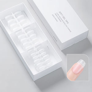 <span class=keywords><strong>Precio</strong></span> al por mayor puntas de <span class=keywords><strong>gel</strong></span> suave para uñas Material acrílico medio cuadrado Stiletto uñas artificiales 240 unids/caja - Product Image 1