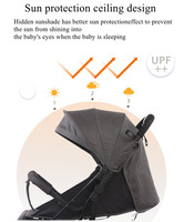 Poussette légère pour bébé, compacte, idéale pour la ville, pliable facilement, poussette de voyage pour nouveau-nés jusqu'à 36 mois