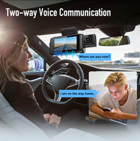 Caméra embarquée 4G LTE à trois caméras 2K, écran 3 pouces, DMS, ADAS, BSD, DVR intelligent pour voiture