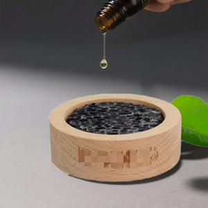 Tinh dầu khuếch tán hương thơm đá món ăn bằng gỗ đen nham thạch đá khuếch tán hương thơm với biểu tượng tùy chỉnh - Product Image 1