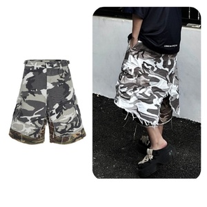 Shorts pour hommes, style streetwear, jeans baggy, <span class=keywords><strong>camouflage</strong></span>, décontractés, amples, longueur genou, cargo, surdimensionnés - Product Image 6