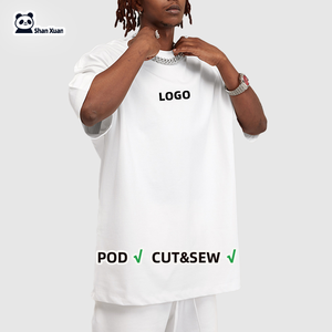 تيشيرت فاخر للجنسين ثقيل الوزن 100% قطن بالجملة، طباعة شعار مخصص، تيشيرت DTG بقصة فضفاضة للرجال - Product Image 3