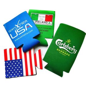 Bolsa refrigeradora de latas de cerveza de neopreno en blanco al por mayor soporte en blanco personalizado con su logotipo enfriador de latas - Product Image 1