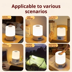 High Quality Remote-Controlled <b>LED</b> Night Light <b>Clock</b> Display Three-Color Temperature Lamp for Bedroom - Product Image 5
