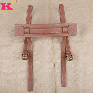 Sabuk dengan pegangan tali pembawa selimut kulit PU awet tempat selimut bisa disesuaikan karpet piknik tali tikar Yoga - Product Image 4
