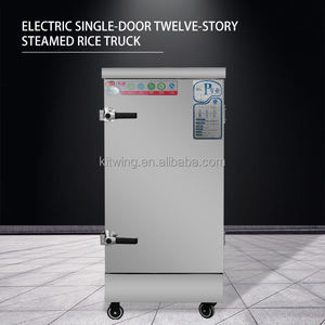 Machine électrique commerciale de vapeur de riz de porte simple avec la source d'énergie de gaz de 12 plateaux pour des hôtels et des restaurants - Product Image 2