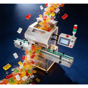 Machine de comptage automatique de comprimés à 8 canaux, machine d'emballage de pilules solides, machine d'emballage de bonbons gélifiés en bouteille - Product Image 1