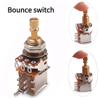 BONENS Potentiomètre rotatif en gros pour guitare électrique, basse, bouton de volume, contrôle de tonalité, interrupteur à ressort, boîtier métallique (A250K/A500K)