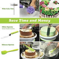 AK 46 pièces Offre Spéciale gâteau décoration pointe ensemble fournitures de cuisson rotatif gâteau support plateau tournant outils Kit en plastique gâteau support glaçage conseils