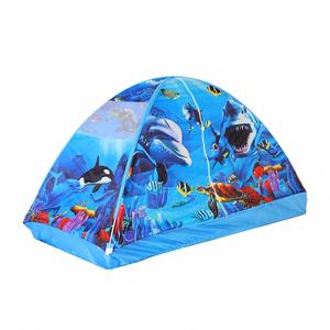 Tente de lit pour enfants Hot Sale Twin Play Baby Toddlers Dream Playhouse Blue Ocean, compatible avec la plupart des lits d'enfants - Product Image 1