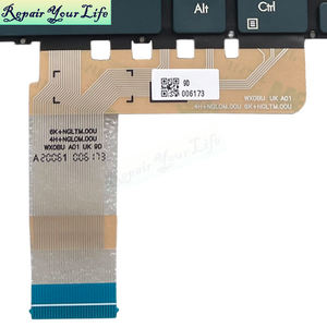 คีย์บอร์ดแล็ปท็อปแบบมีไฟพื้นหลังสีเทาสำหรับ Asus Zenbook Pro Duo แป้นพิมพ์ <span class=keywords><strong>UX581GV</strong></span> UX581G เปลี่ยนโดยไม่มีกรอบ - Product Image 4