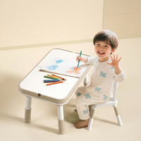 Ensemble table et chaises en plastique pour enfants, combo table et chaise pour enfants, meubles de chambre pour tout-petits