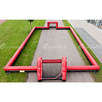 Terrain de football gonflable de terrain de jeu de football extérieur commercial de PVC avec le terrain de football de savon pour des jeux de sport