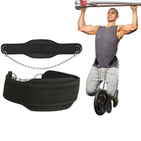 Ceinture de musculation ceinture de gymnastique arrière en néoprène avec chaîne pour Fitness musculation tirer vers le haut musculation charge sangle de taille