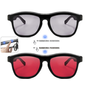 Smart Glasses GV90 Blue Red Touch Control <b>Bluetooth</b> Music AI Translation For Men Women - Product Image 2