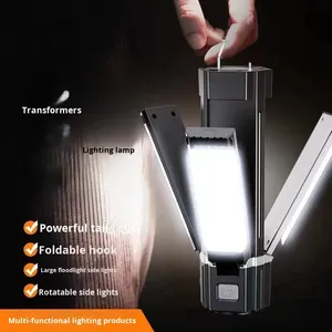Lampe de poche LED multifonctionnelle Lampe de secours ABS <span class=keywords><strong>rechargeable</strong></span> par <span class=keywords><strong>USB</strong></span> IP65 Touch Control 6000K Lumière du jour Dimmable Lampe de camping - Product Image 6