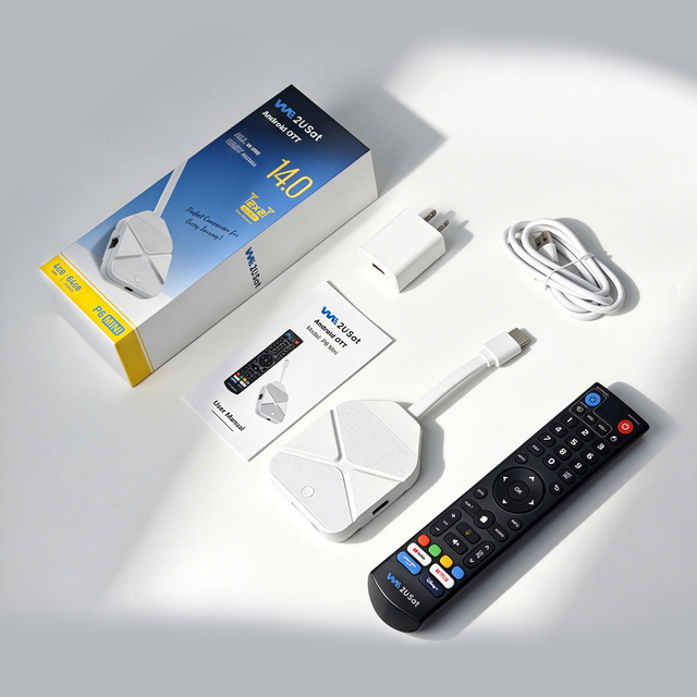 New We2usat P6 Mini Streaming Device For Smart TV Android 14 4GB 64GB 2.4G 5G Wifi6 BT5.0 Alternative To Vseebox And Set Top Box