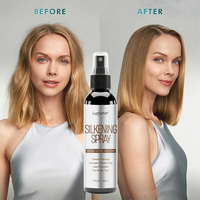Spray capillaire à base d'eau pour effet soie, protecteur thermique, démêlant, anti-frisottis, pour des cheveux lisses et soyeux