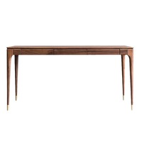 Bureau et table à manger extensibles portables en bois massif de noyer noir d'Amérique du Nord, durables, pour usage domestique