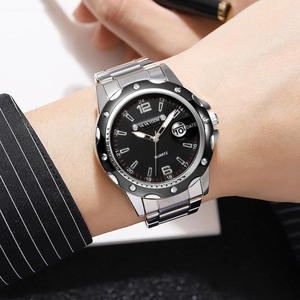 Reloj Deportivo Simple de Cuarzo para Hombre VA VA VOOM 2411, Correa de Acero Inoxidable, Cristal, 40 mm, Resistente al Agua, Cronógrafo, Luminoso, con Fecha - Product Image 3