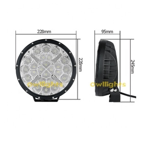 Luz LED de alta potencia para camión, 120W, 9 ", luz LED para coche todoterreno, faro LED de 120W con luz de posición DRL para SUV todoterreno 4x4 - Product Image 6