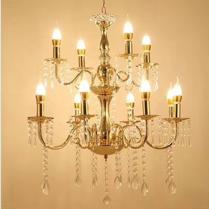 Décorations <span class=keywords><strong>de</strong></span> centre <span class=keywords><strong>de</strong></span> table <span class=keywords><strong>de</strong></span> mariage en gros, lustre en cristal, éclairage <span class=keywords><strong>de</strong></span> luxe, bougies suspendues plaquées or, luminaires <span class=keywords><strong>de</strong></span> plafond - Product Image 1