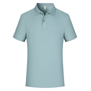 เสื้อโปโลแขนสั้นสีทึบโพลีเอสเตอร์แห้งเร็วผู้ชายผู้หญิงชุดทำงานใช้ทุกวัน - Product Image 4