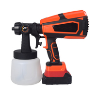 Penjualan laris pistol semprot cat listrik daya baterai Lithium kelas DIY regulasi kecepatan Stepless 21V
