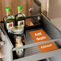 Gaveta automática Kitchen Cabinet Acessórios Organizador Fio Pull Down Prateleira Cesta Elevador Soft-Stop Com Fechamento Suave