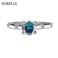 Cincin ulang tahun pertunangan perak 925 gaya klasik, Perhiasan halus cincin Moissanite perhiasan pernikahan hadiah Hari Valentine